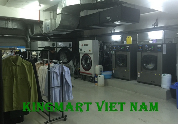 Máy giặt công nghiệp lắp đặt cho nhà khách bộ quốc phòng